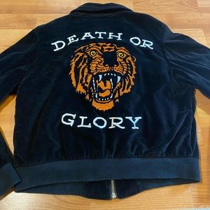 Women’s Sailor Jerry “Death or Glory” Tiger Tattoo Flash Crop Jacket